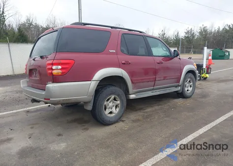 2002 Toyota Sequoia Sr5 V8 z USA, uszkodzony, nr VIN 5TDZT34A42S121388